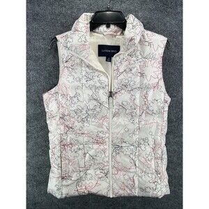 Lands’ End Women’s S Floral Quilted Puffer Vest